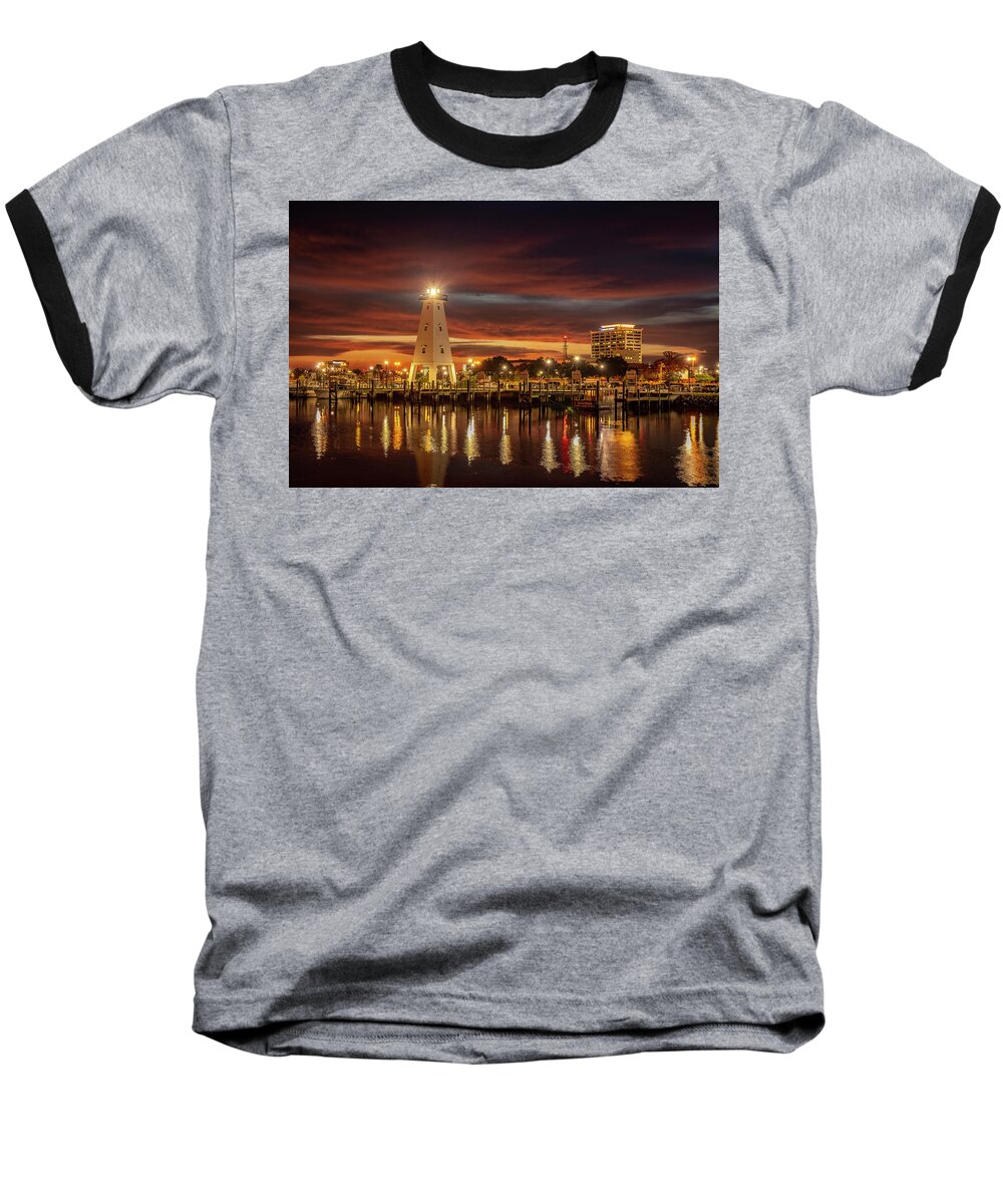 Lighthouse Baseball T-Shirt featuring the photograph Lighthouse Reflection by JASawyer Imaging