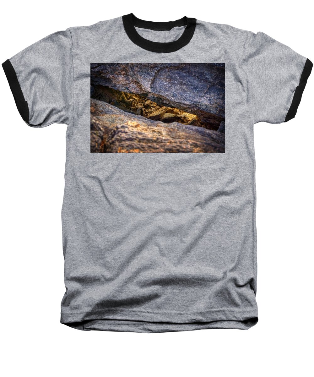 Sunsets Baseball T-Shirt featuring the photograph Lit Rock by Anthony Giammarino