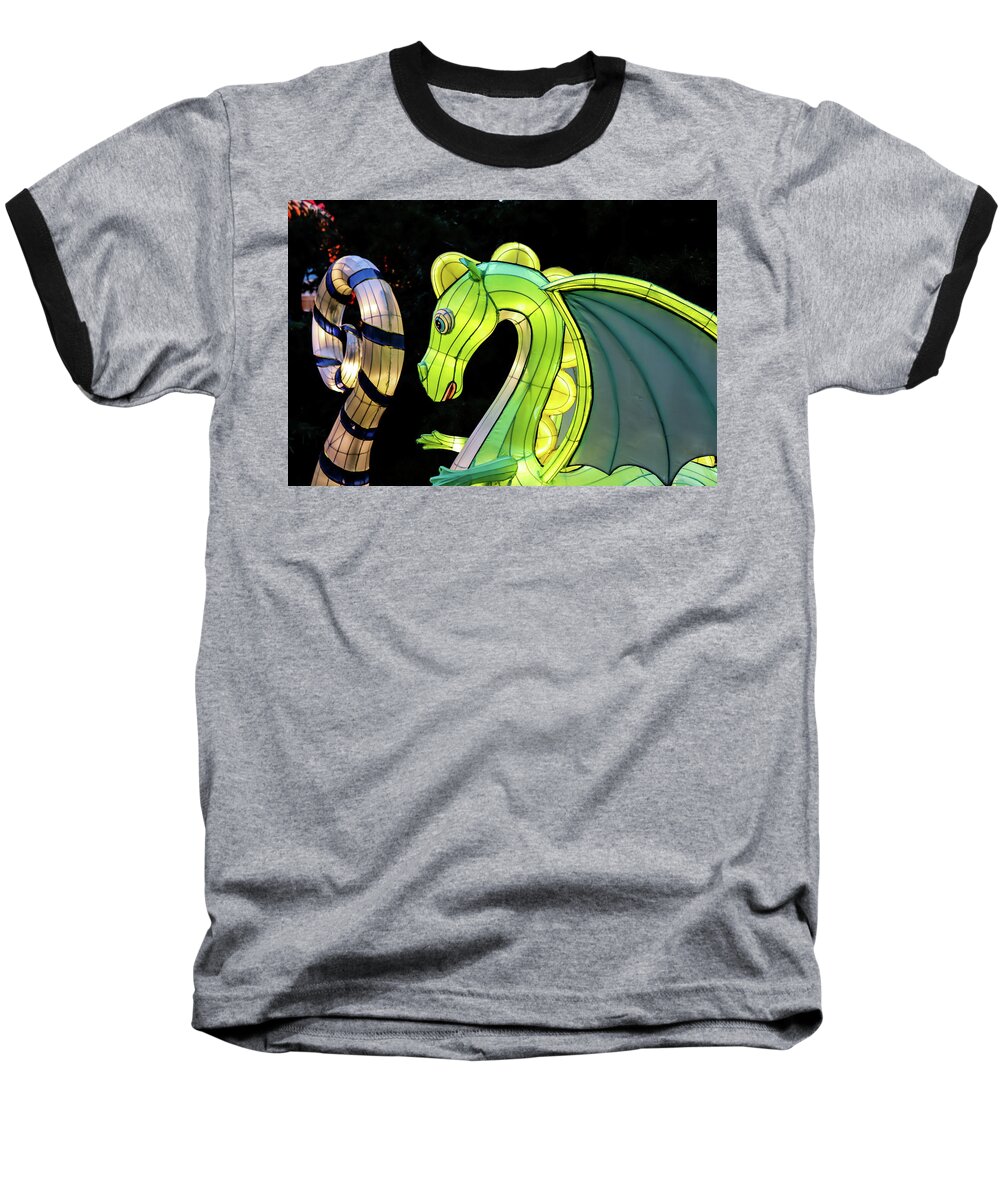 Small Green Baseball T-Shirt featuring the photograph Little dragon by Ron Roberts