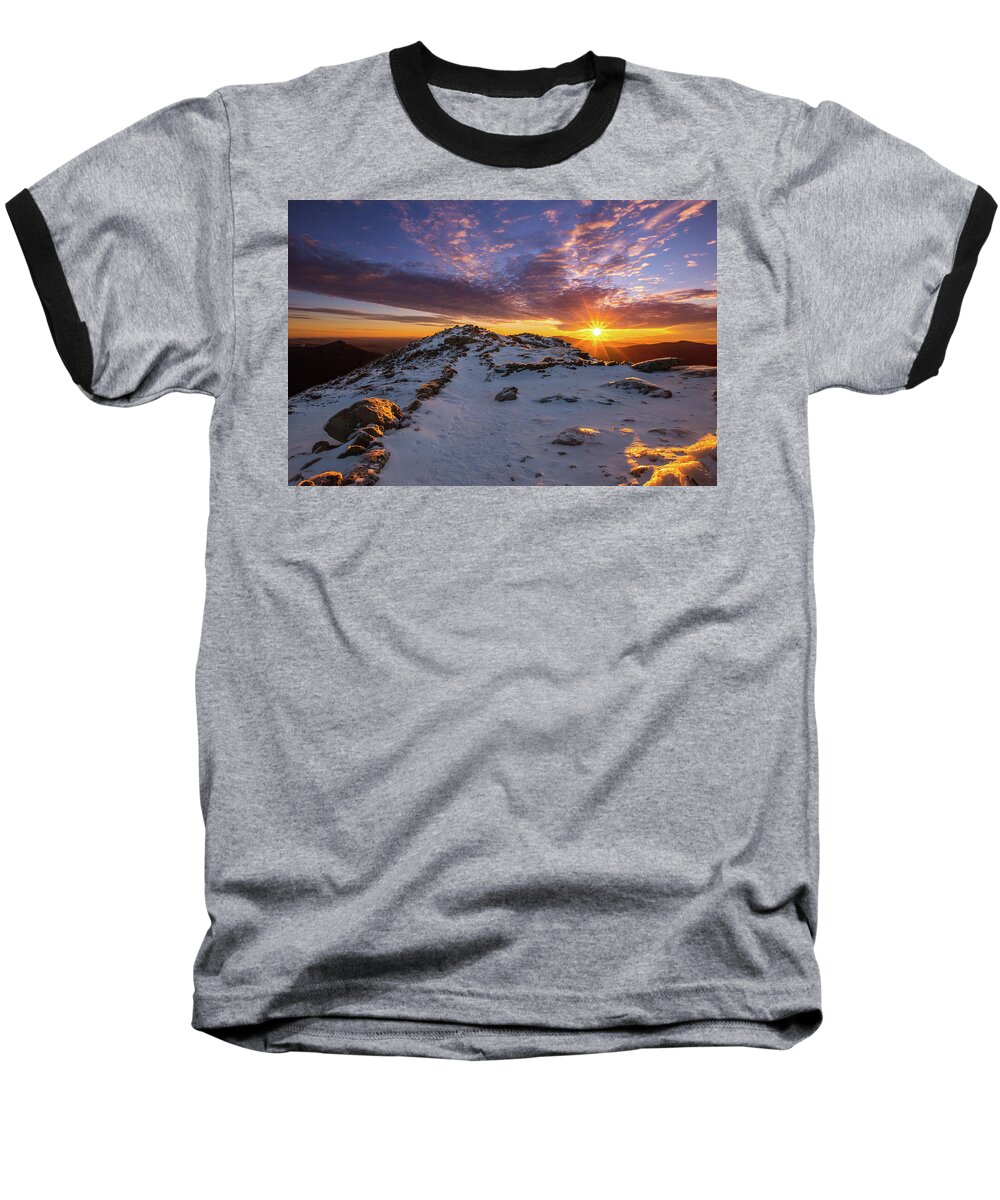 Little Baseball T-Shirt featuring the photograph Little Haystack Sunburst by White Mountain Images