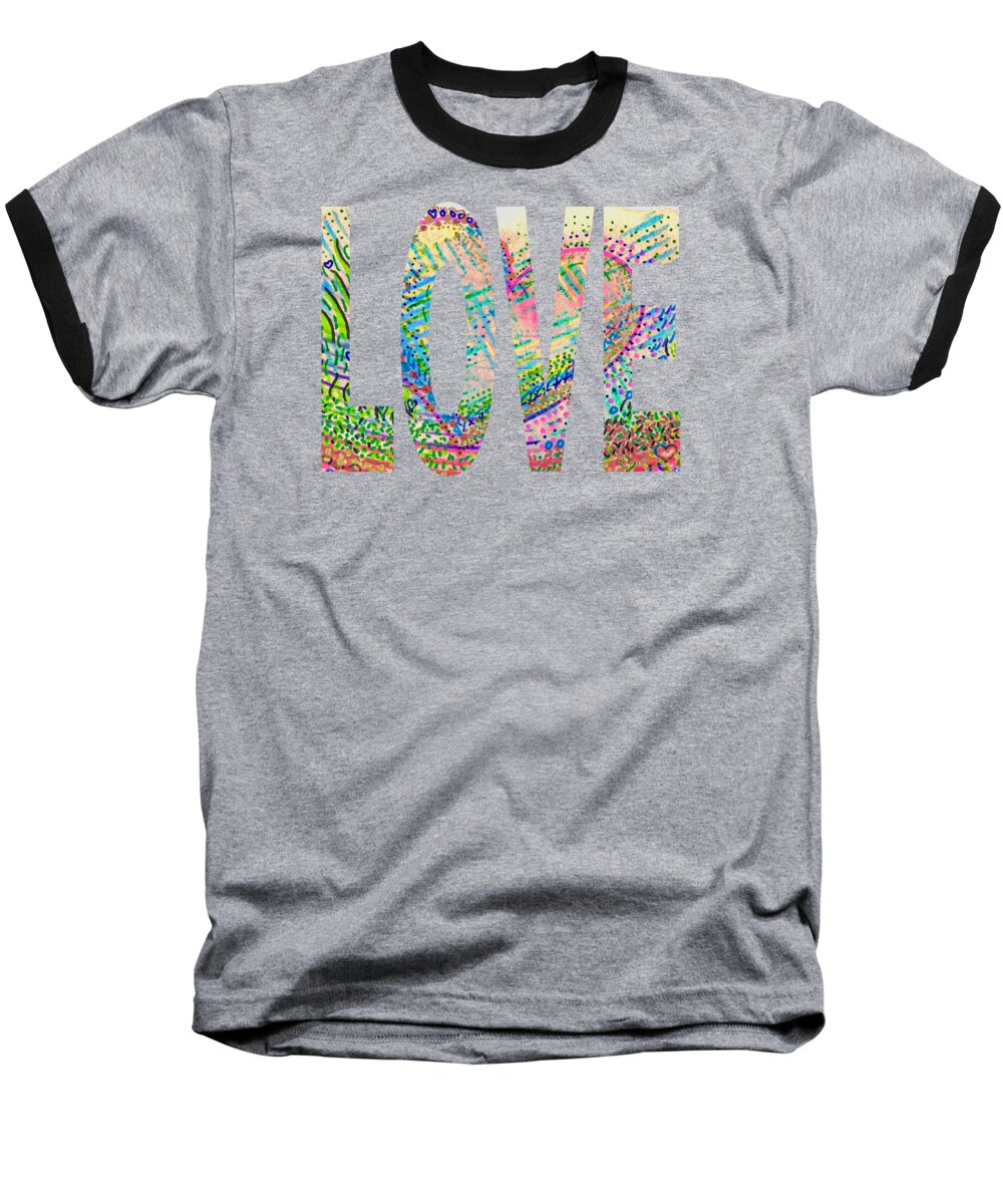 Love Baseball T-Shirt featuring the painting Love 1001 by Corinne Carroll