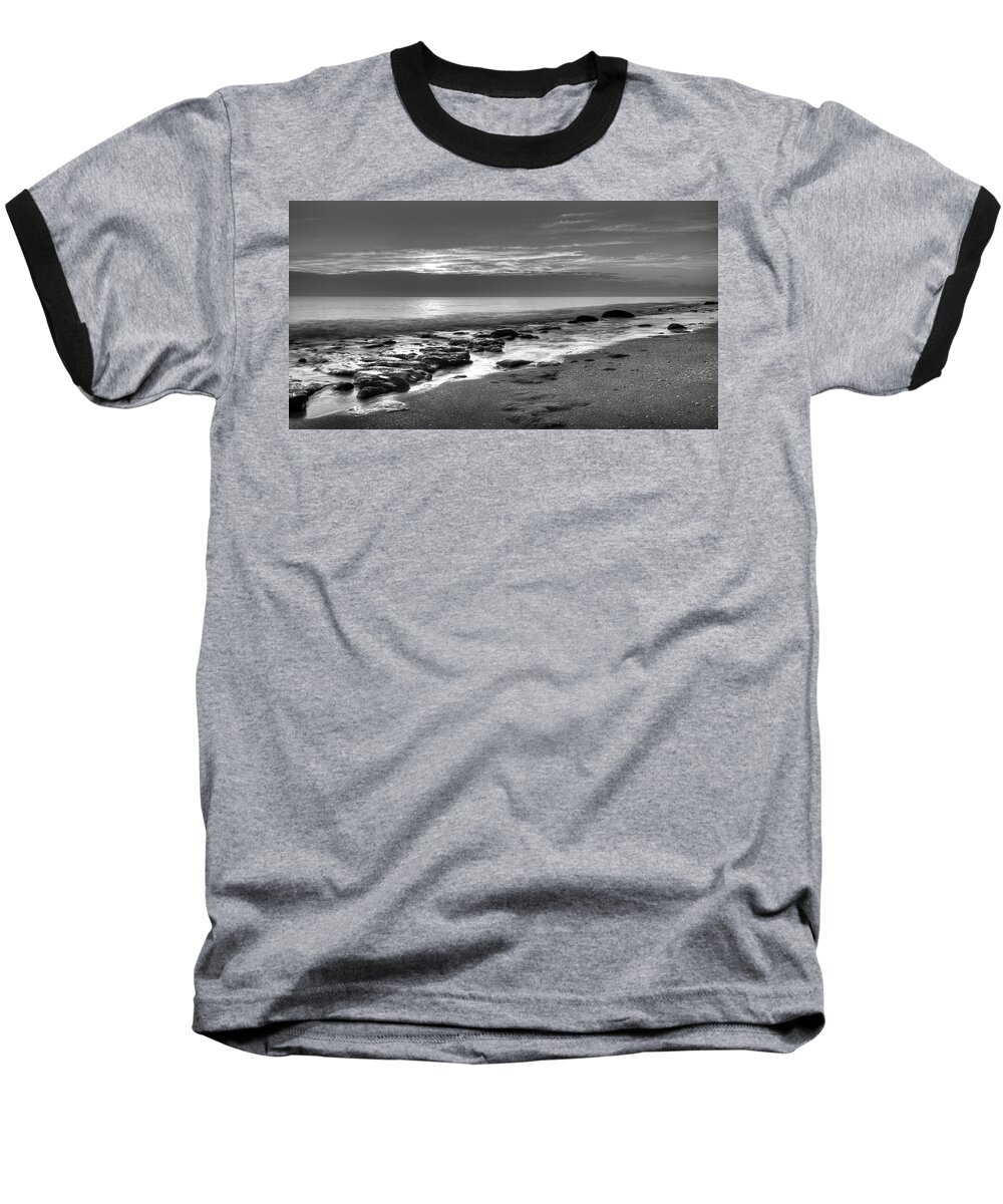 Seascape Baseball T-Shirt featuring the photograph Low Tide 3 by Steve DaPonte