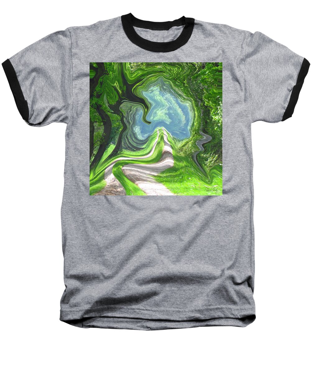 Magical Baseball T-Shirt featuring the painting Magic portal by Patricia Piotrak