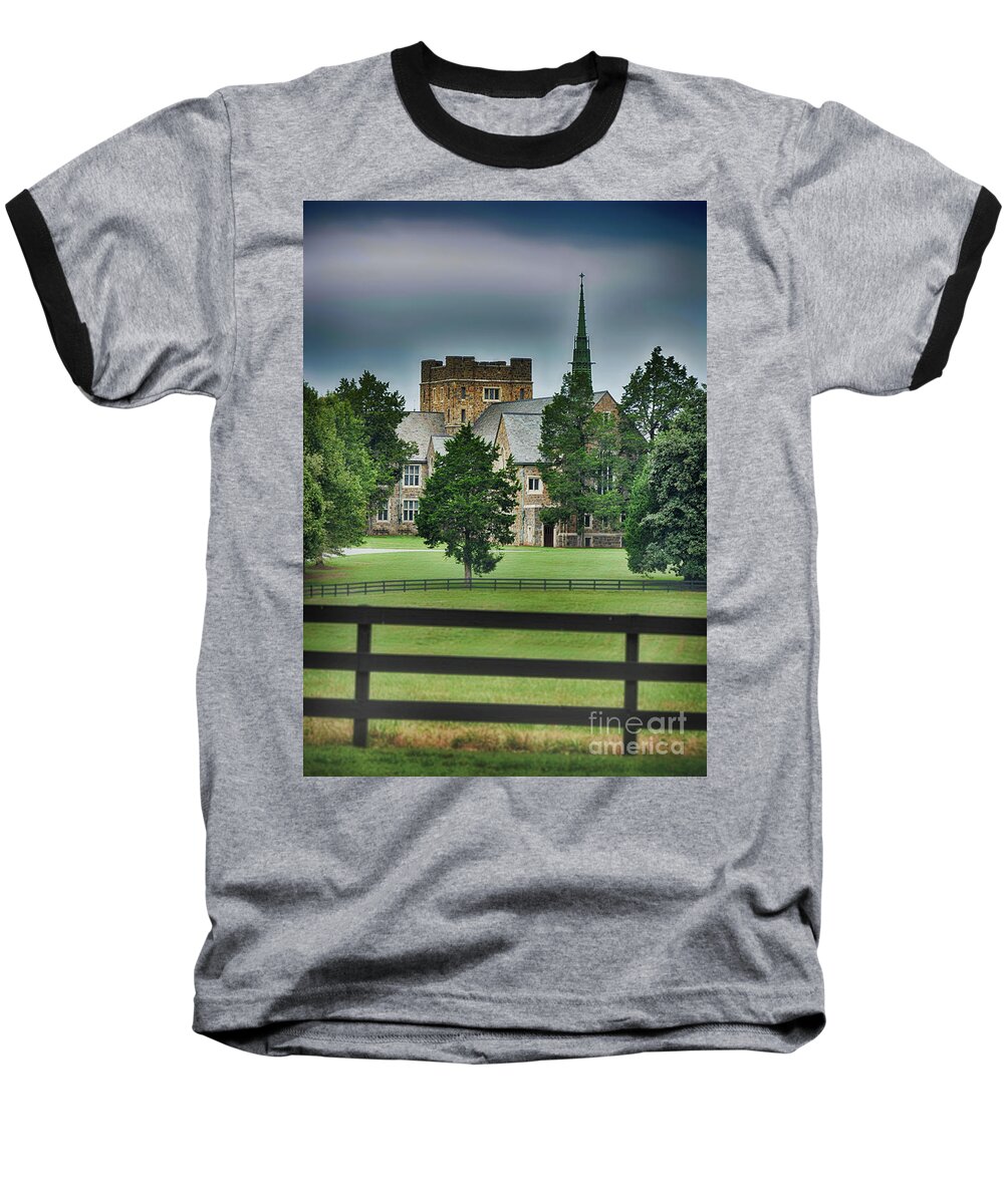 Berry College Baseball T-Shirt featuring the photograph Mary Hall, Berry College by Ken Johnson