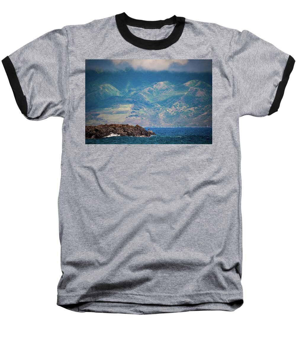 Hawaii Baseball T-Shirt featuring the photograph Maui Fisherman by Jeff Phillippi