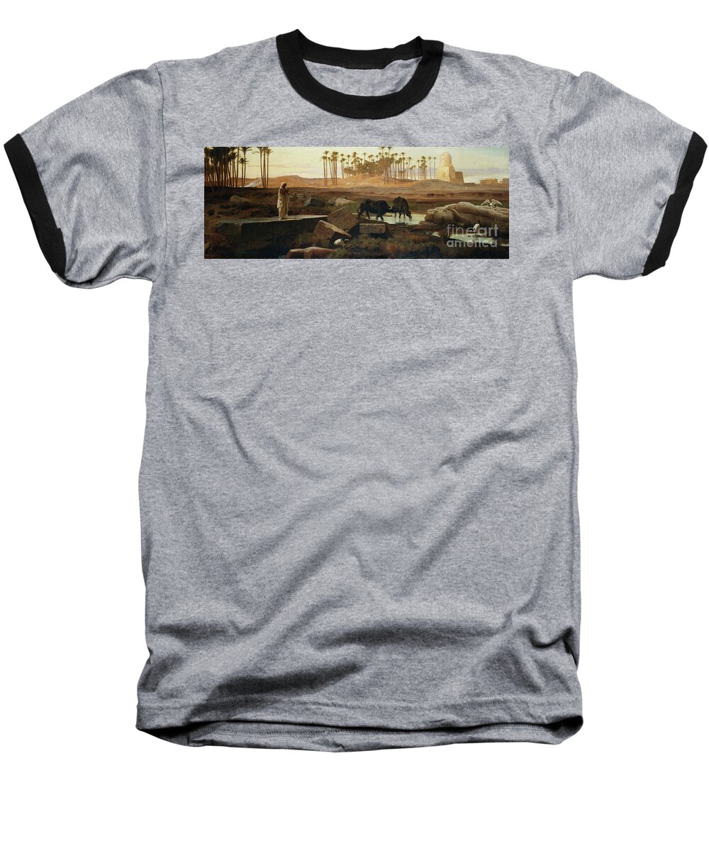 Animal Baseball T-Shirt featuring the painting Memphis, By The Nile, 1882 by Frederick Goodall