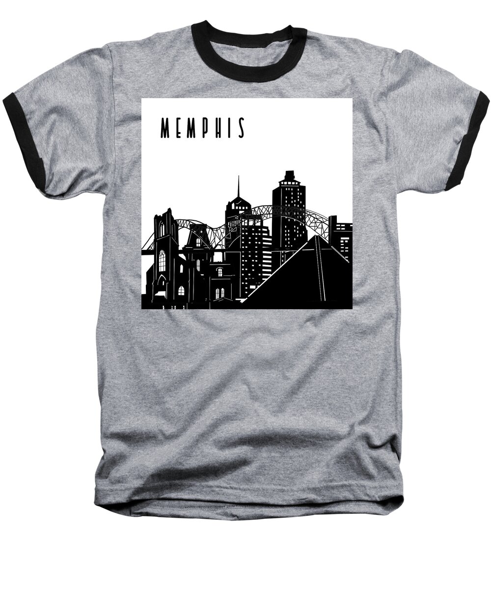 Memphis Baseball T-Shirt featuring the digital art Memphis Skyline Panorama by Bekim M