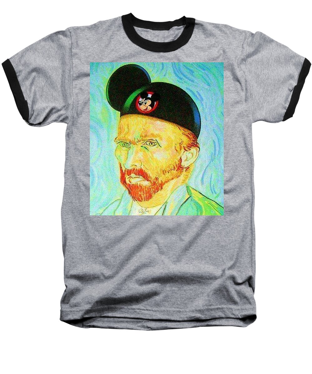 Vincent Van Gogh Baseball T-Shirt featuring the photograph Mickey Van Gogh by Rob Hans