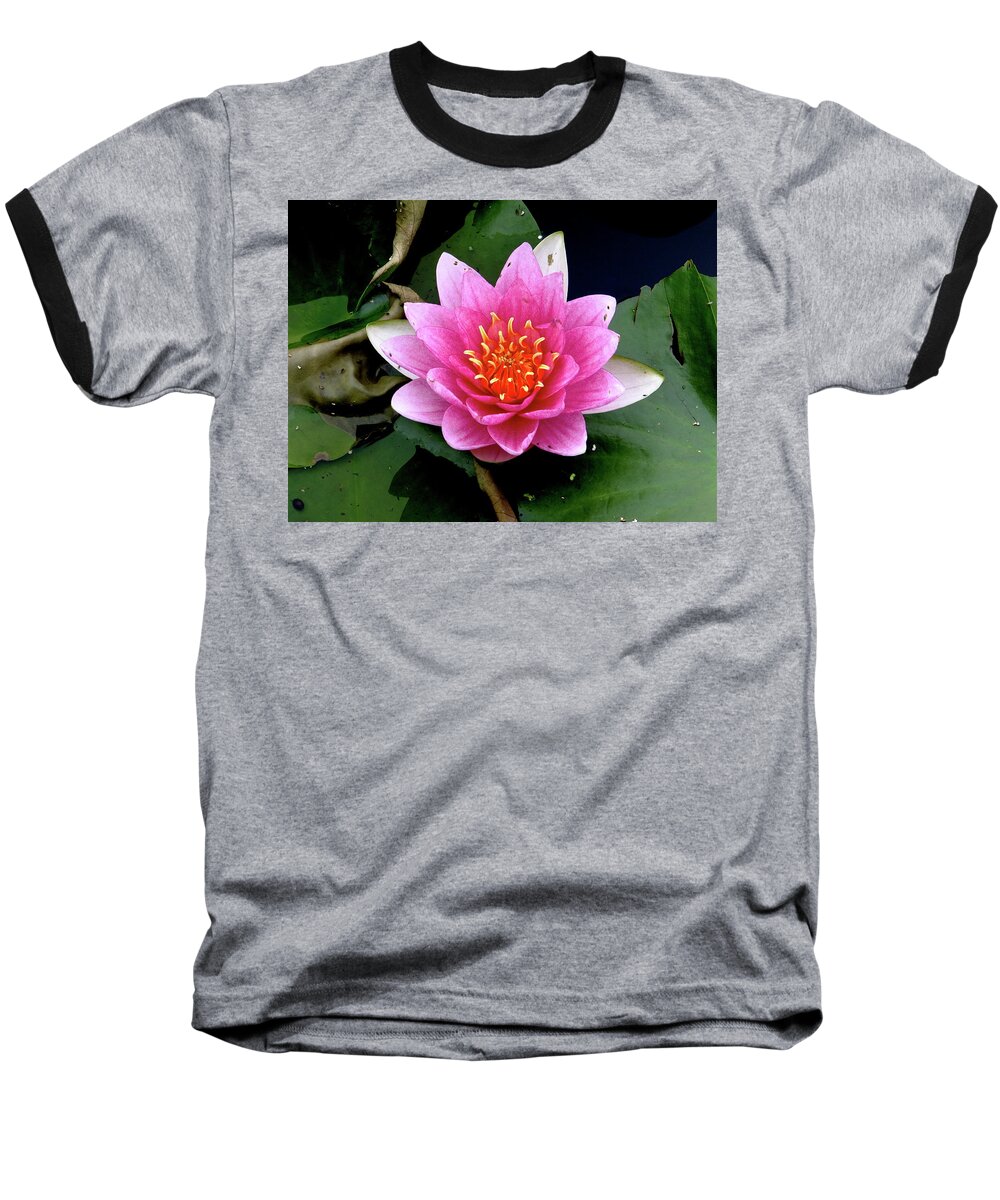 Photography Baseball T-Shirt featuring the photograph Monet Water Lilly by Jeffrey PERKINS