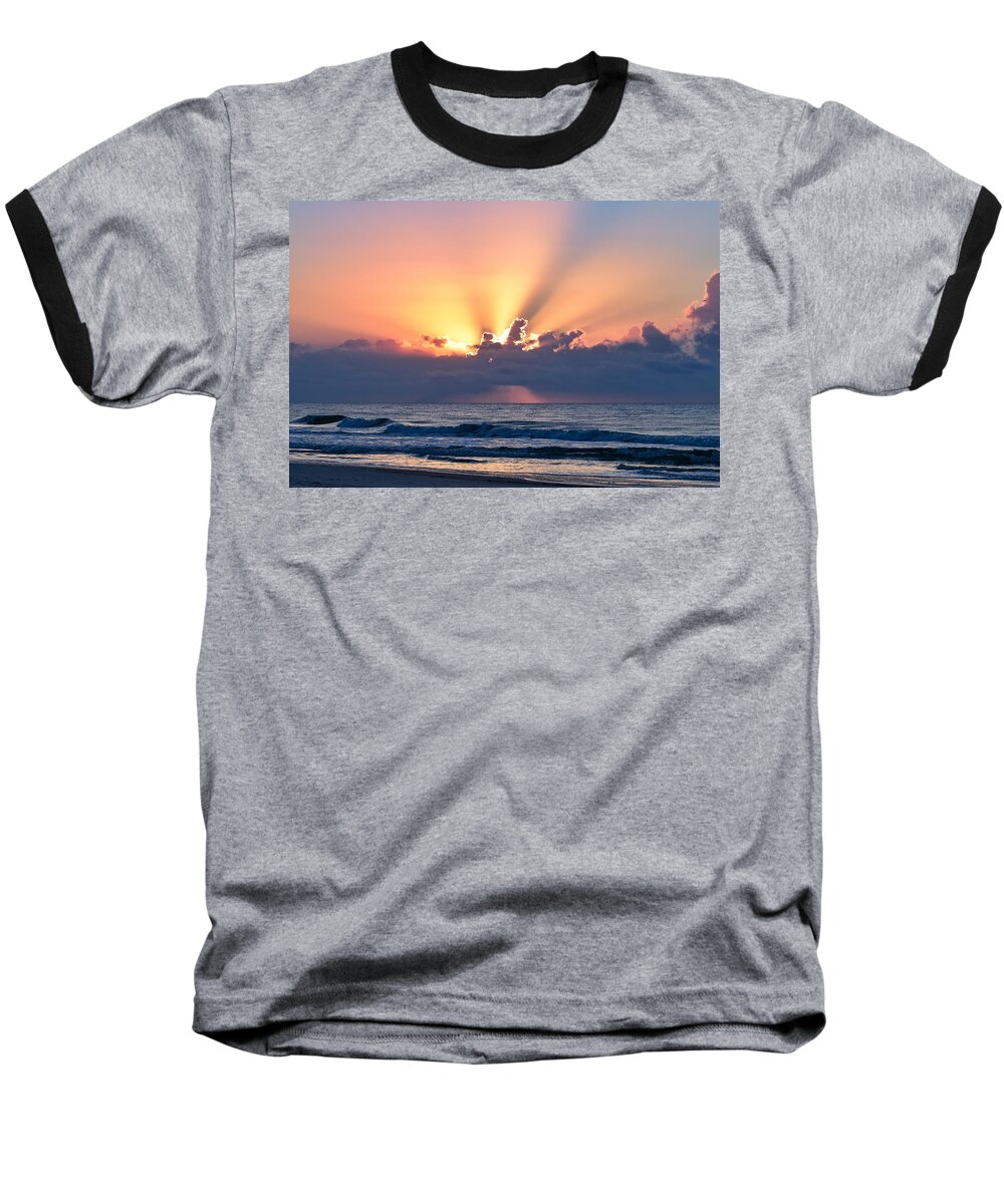 Sunrise Baseball T-Shirt featuring the photograph Morning Has Broken by Mary Ann Artz