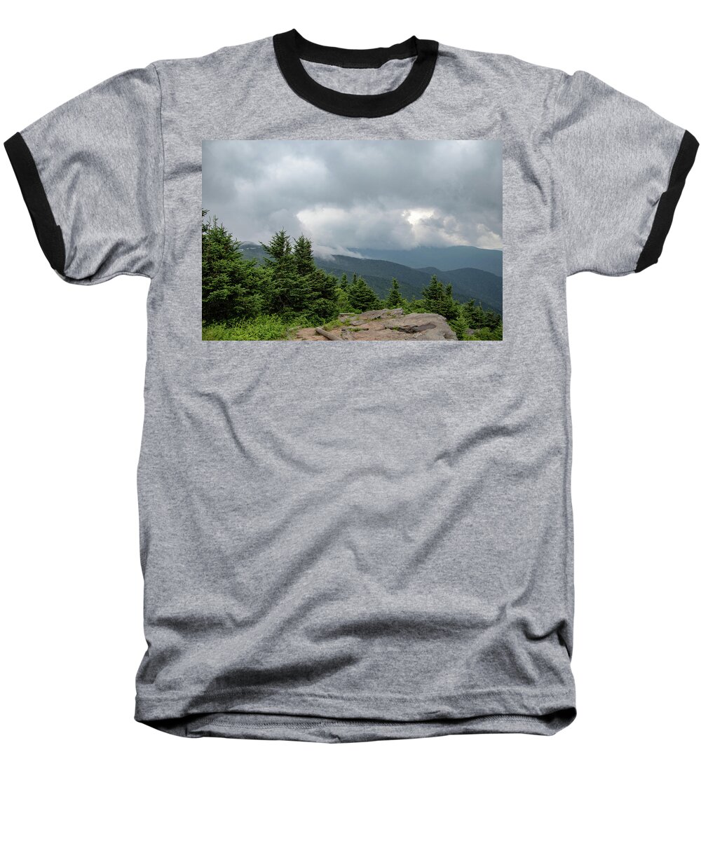 Mt. Craig Baseball T-Shirt featuring the photograph Mt. Craig Overlook by Natural Vista Photo