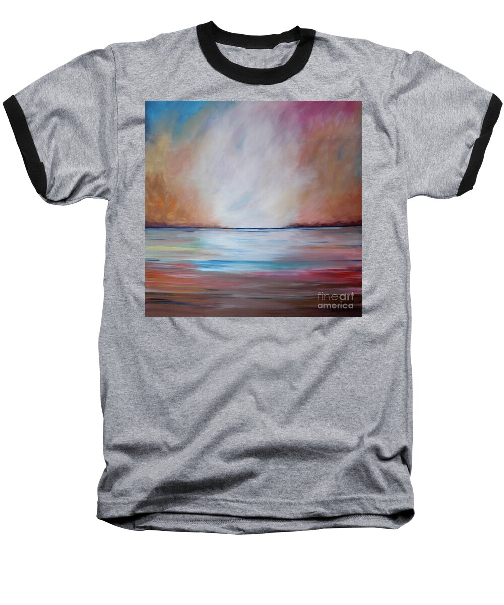 Light Baseball T-Shirt featuring the painting Nature's Light by Stacey Zimmerman