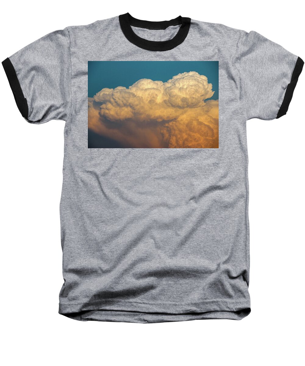 Nebraskasc Baseball T-Shirt featuring the photograph Nebraska Sunset Thunderheads 053 by NebraskaSC