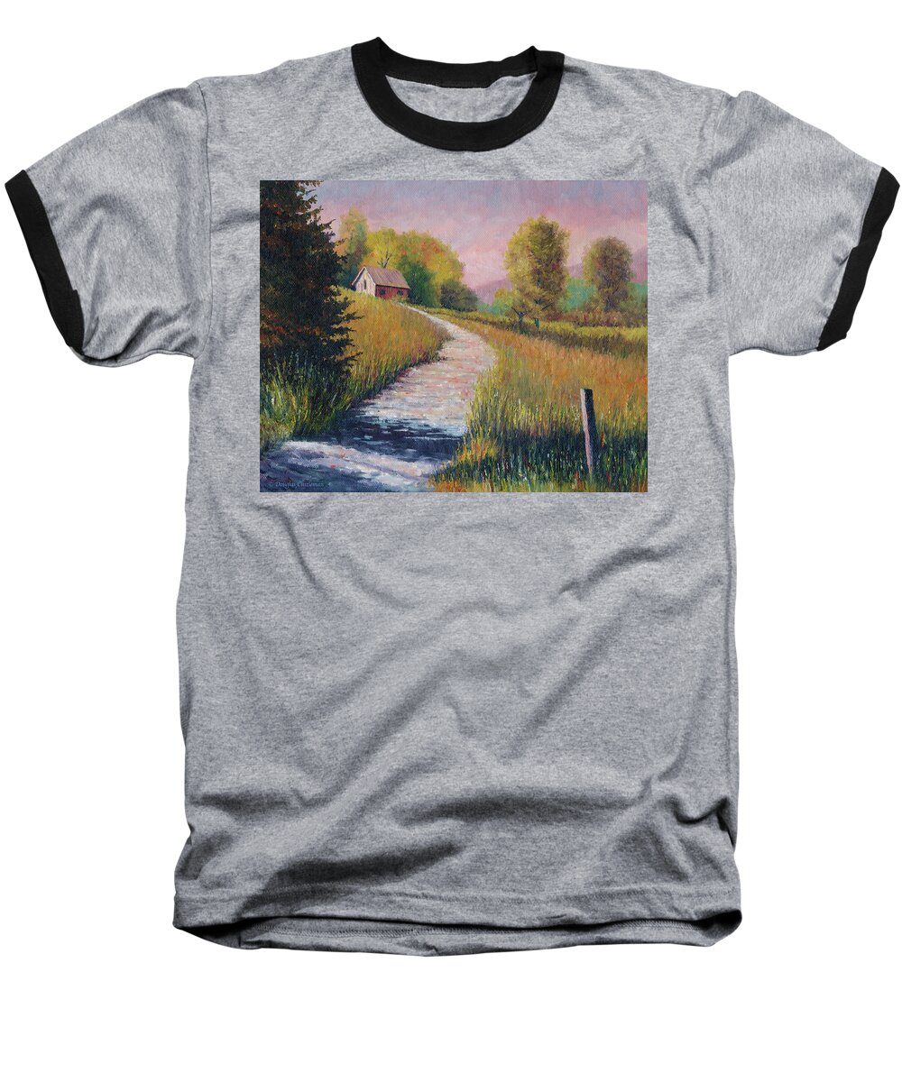 Landscape Baseball T-Shirt featuring the painting Old Road by Douglas Castleman