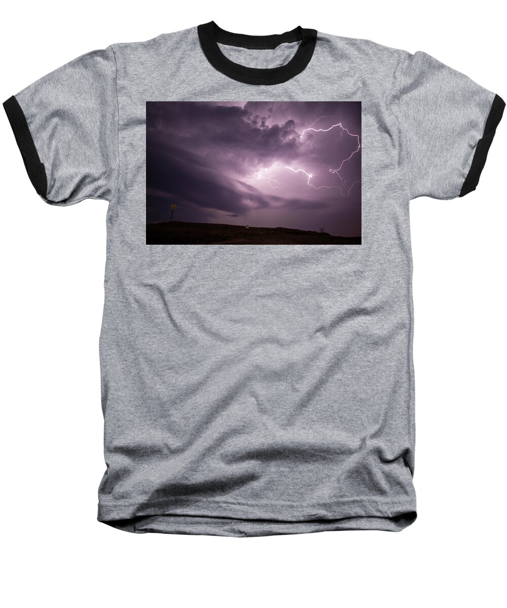 Nebraskasc Baseball T-Shirt featuring the photograph One Last Storm Chase of 2019 070 by Dale Kaminski