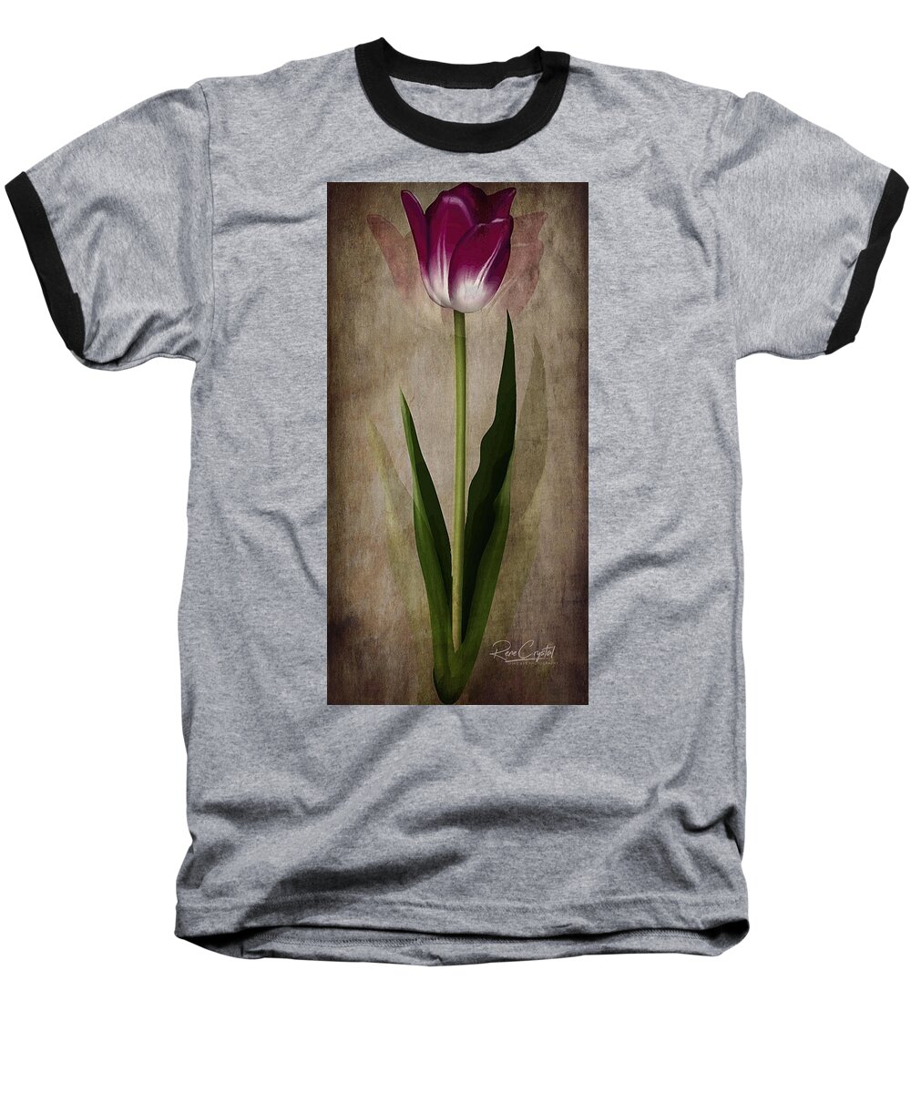 Tulips Baseball T-Shirt featuring the photograph One Singular Sensation by Rene Crystal