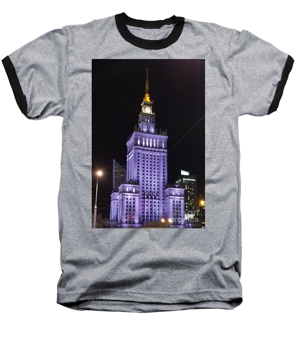 Sea Baseball T-Shirt featuring the photograph Palace of Culture and Science by Michael Graham