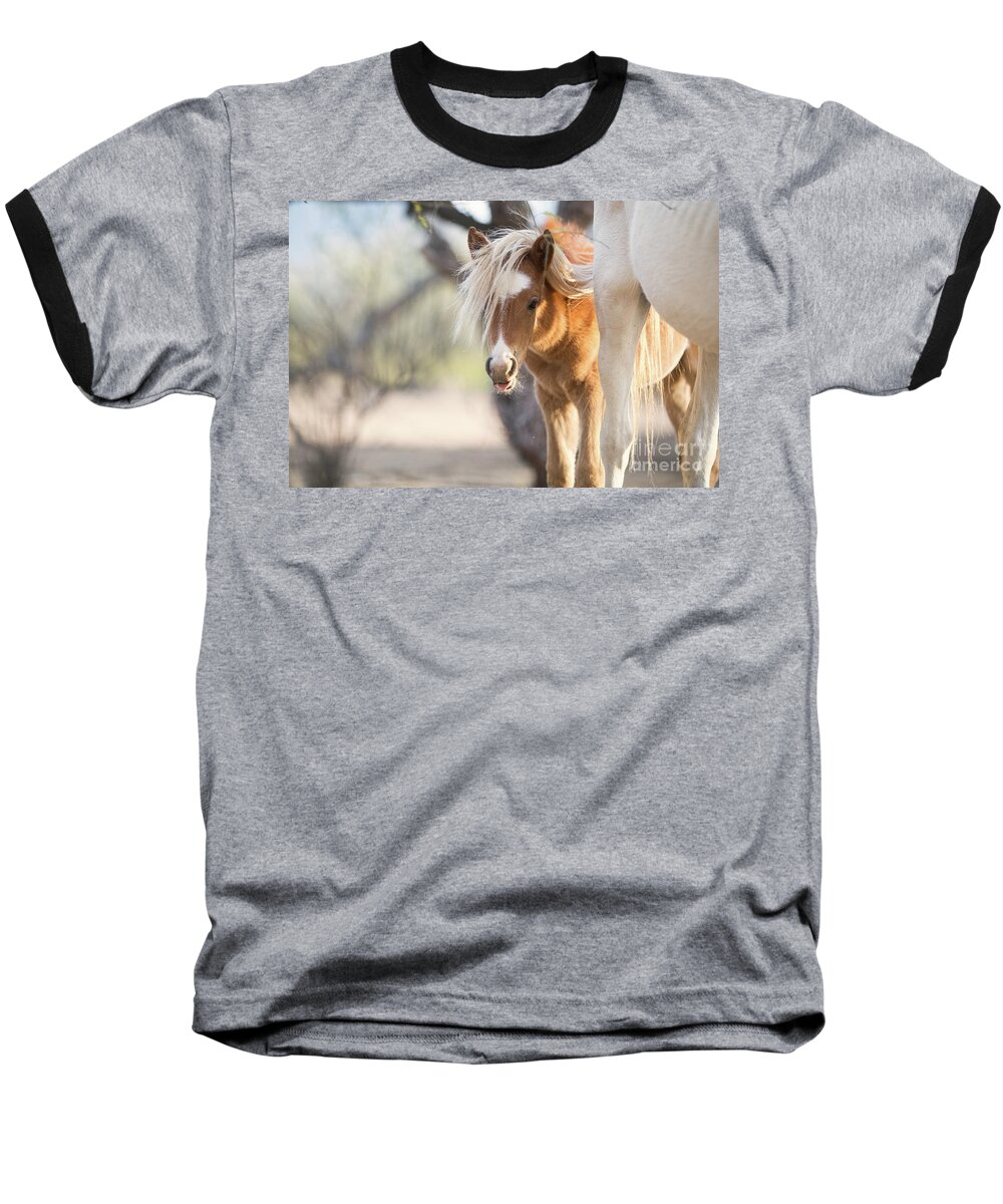 Cute Baseball T-Shirt featuring the photograph Peek-A-Boo 2 by Shannon Hastings