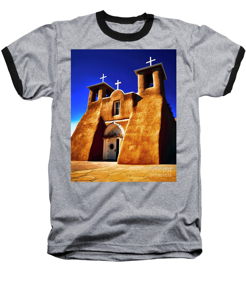 Santa Baseball T-Shirt featuring the photograph Ranchos Church XXXII by Charles Muhle