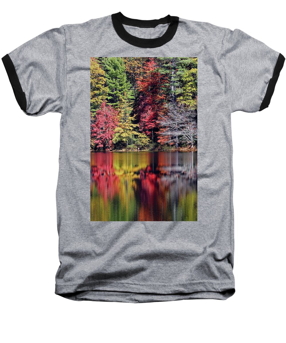 North Carolina Baseball T-Shirt featuring the photograph Reflections On Fairfield Lake by Jennifer Robin