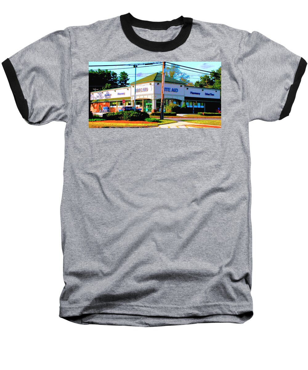 Ashland Baseball T-Shirt featuring the digital art Rite Aid by Cliff Wilson