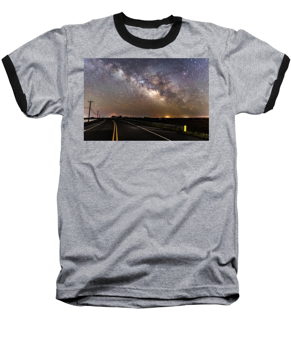 Milky Way Baseball T-Shirt featuring the photograph Road to Milky Way by Russell Pugh