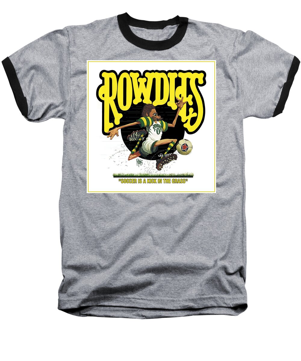  Baseball T-Shirt featuring the digital art Rowdies Old School by Scott Ross