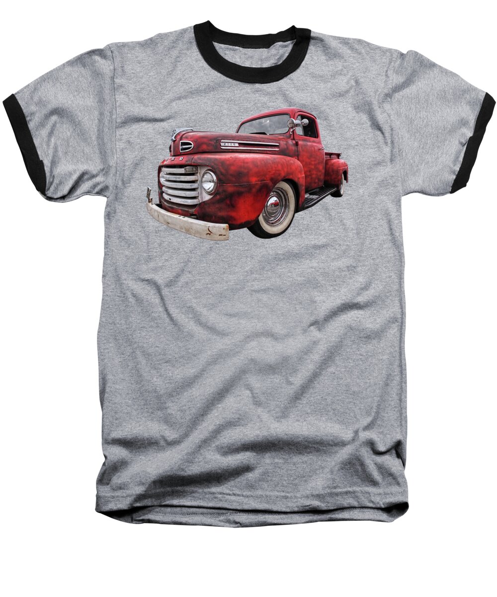 Ford Truck Baseball T-Shirt featuring the photograph Rusty Jewel - 1948 Ford by Gill Billington