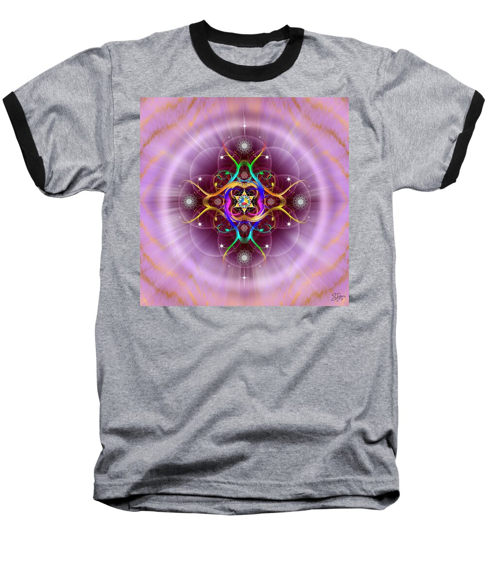 Endre Baseball T-Shirt featuring the digital art Sacred Geometry 757 by Endre Balogh