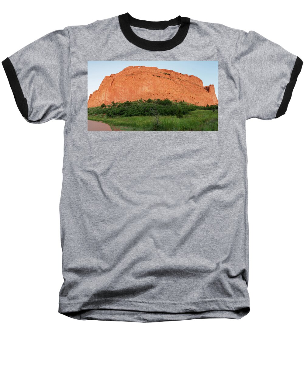 Beautiful Baseball T-Shirt featuring the photograph Sandstone rock formation called the Kissing Camels in Colorado by Kyle Lee
