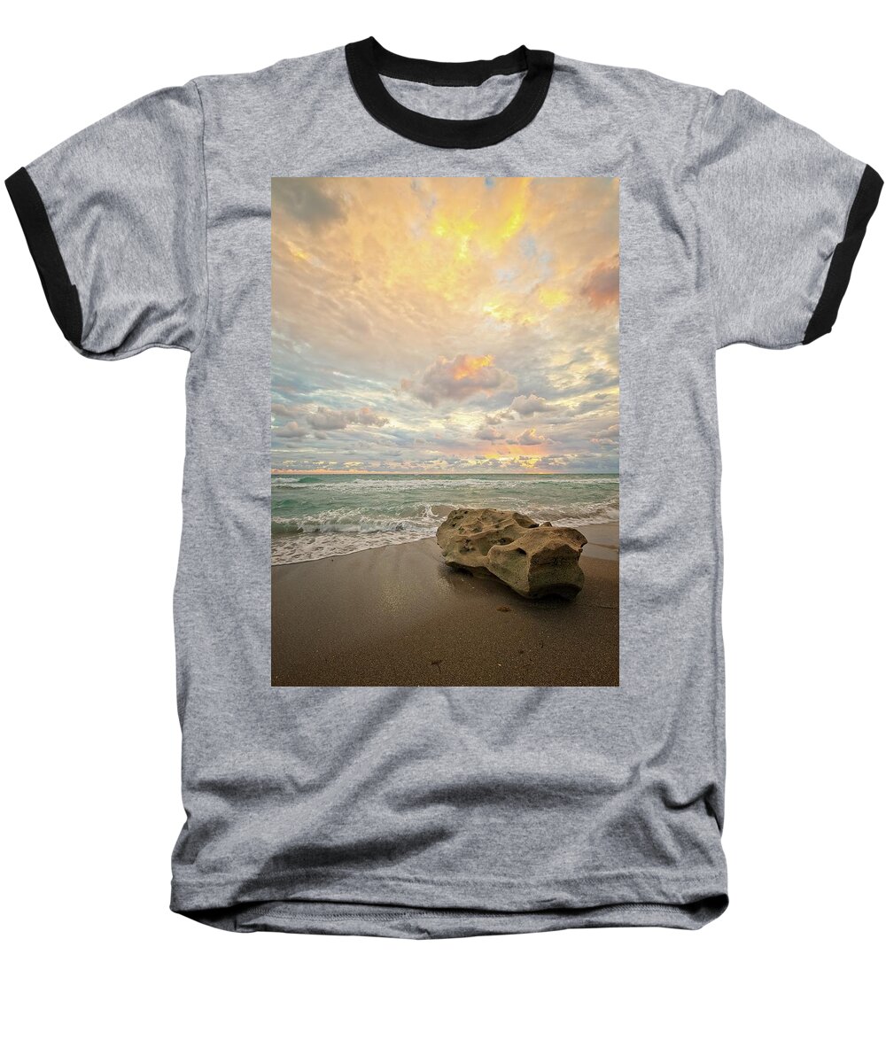 Seascape Baseball T-Shirt featuring the photograph Sea and Sky by Steve DaPonte