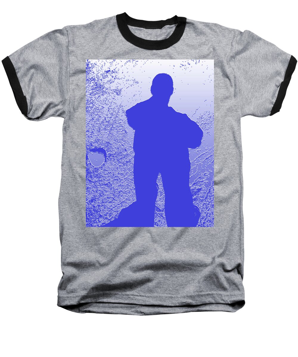 Abstract Portrait Baseball T-Shirt featuring the photograph Shadowland by Geoff Jewett