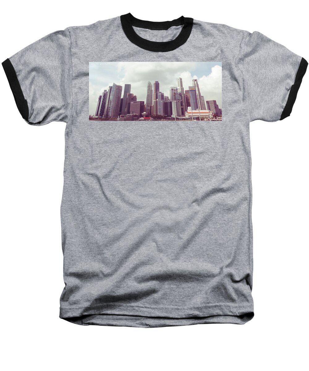 Singapore Baseball T-Shirt featuring the photograph Singapore Cityscape the Second by Joseph Westrupp