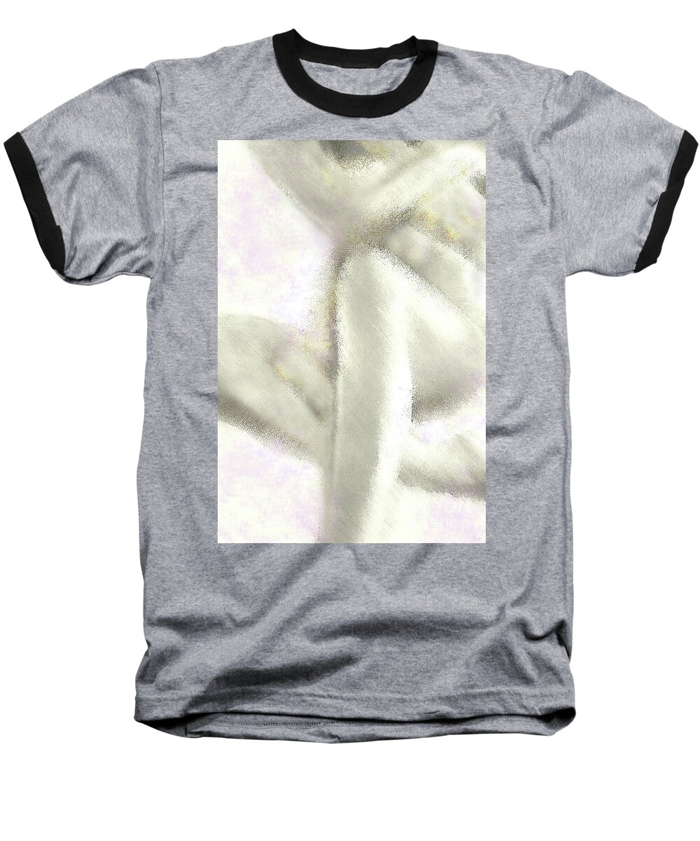 Nude Baseball T-Shirt featuring the digital art Sitting Nude by Jeff Breiman