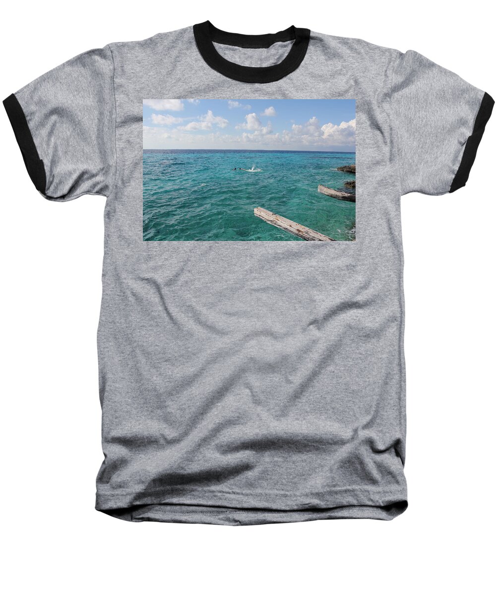 Tropical Vacation Baseball T-Shirt featuring the photograph Snorkeling by Ruth Kamenev