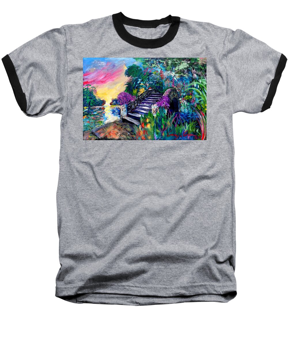 New Orleans Baseball T-Shirt featuring the painting Spirit Bridge Two by Amzie Adams