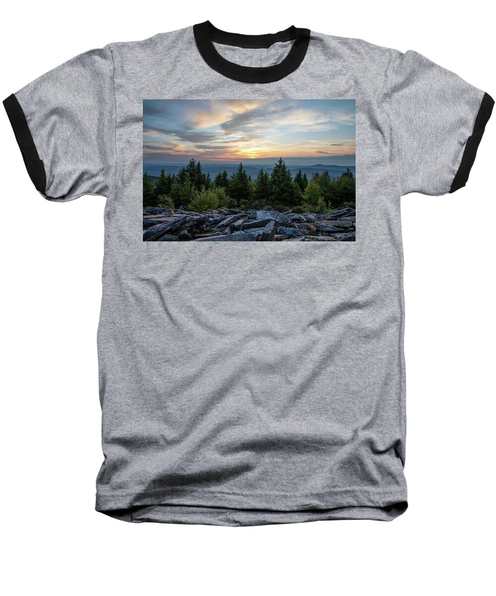 Spruce Knob Baseball T-Shirt featuring the photograph Spruce Knob September Sunset by Jaki Miller