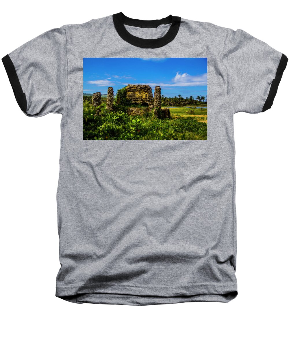 Oven Baseball T-Shirt featuring the photograph Stone oven by Stuart Manning