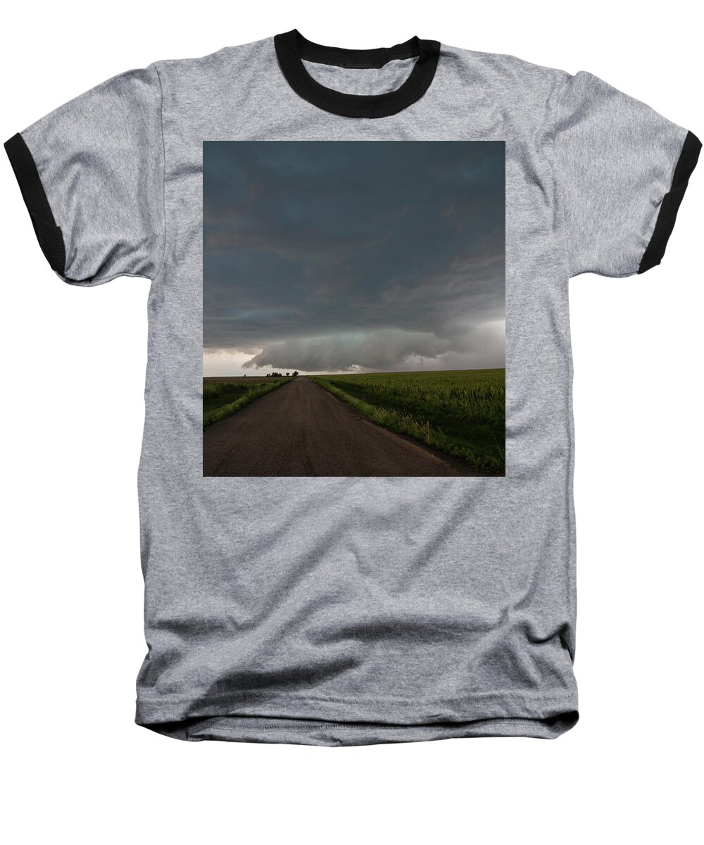 Nebraskasc Baseball T-Shirt featuring the photograph Storm Chasin in Nader Alley 025 by NebraskaSC