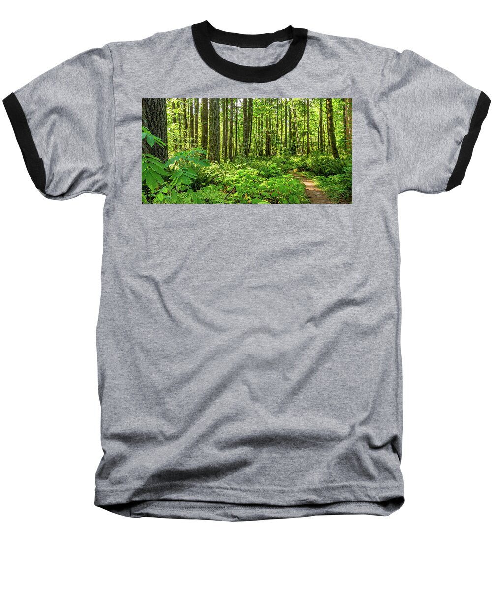 Landscapes Baseball T-Shirt featuring the photograph Stroll Among The Trees by Claude Dalley