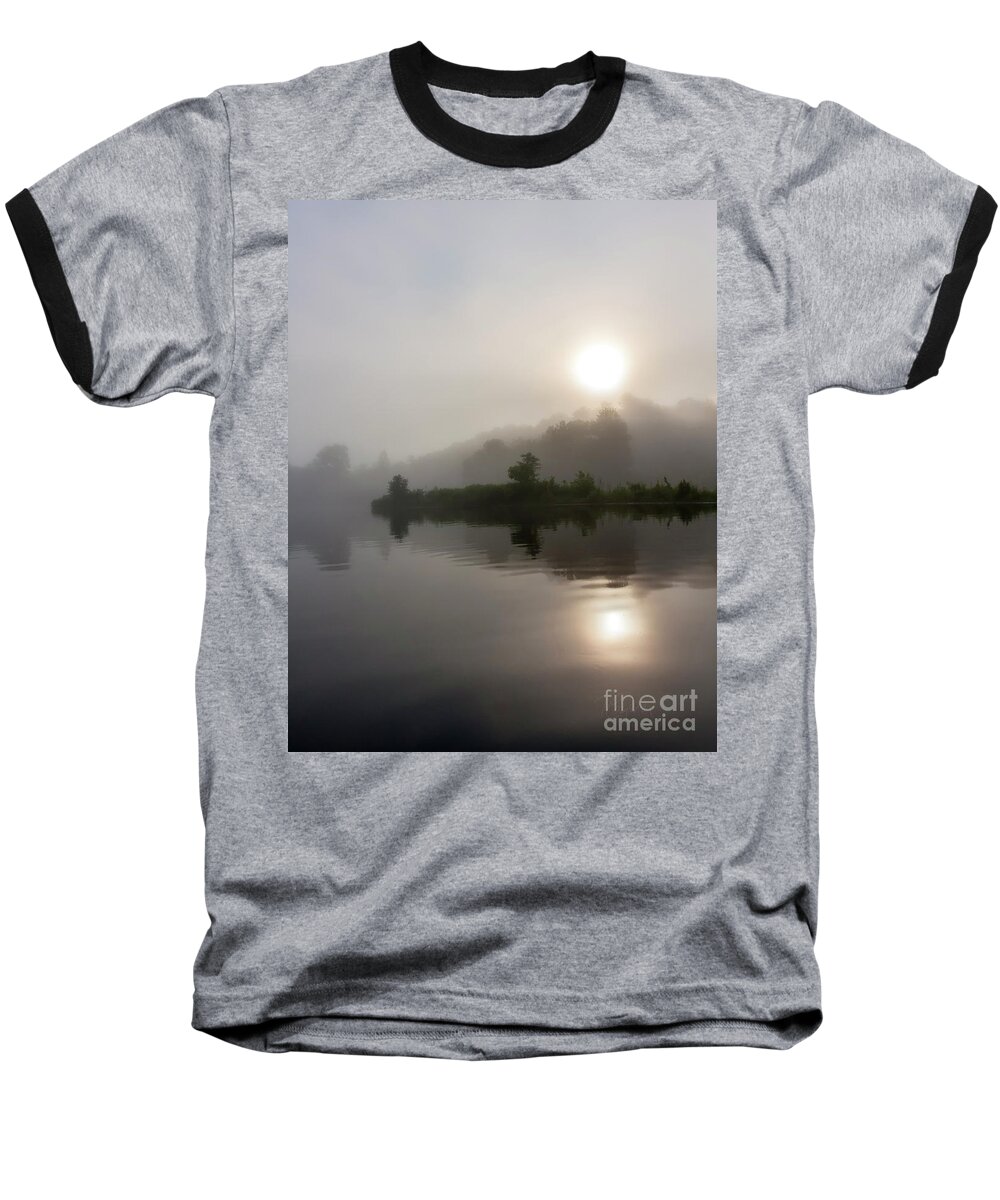 Collinsvile Baseball T-Shirt featuring the photograph Summer Dawn by Tom Cameron