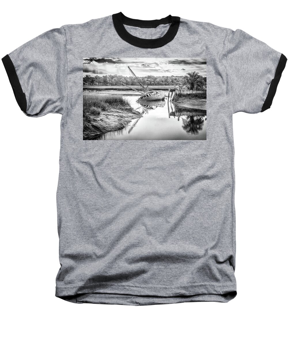 Shrimpboat Baseball T-Shirt featuring the photograph Sunken Treasure by Scott Hansen