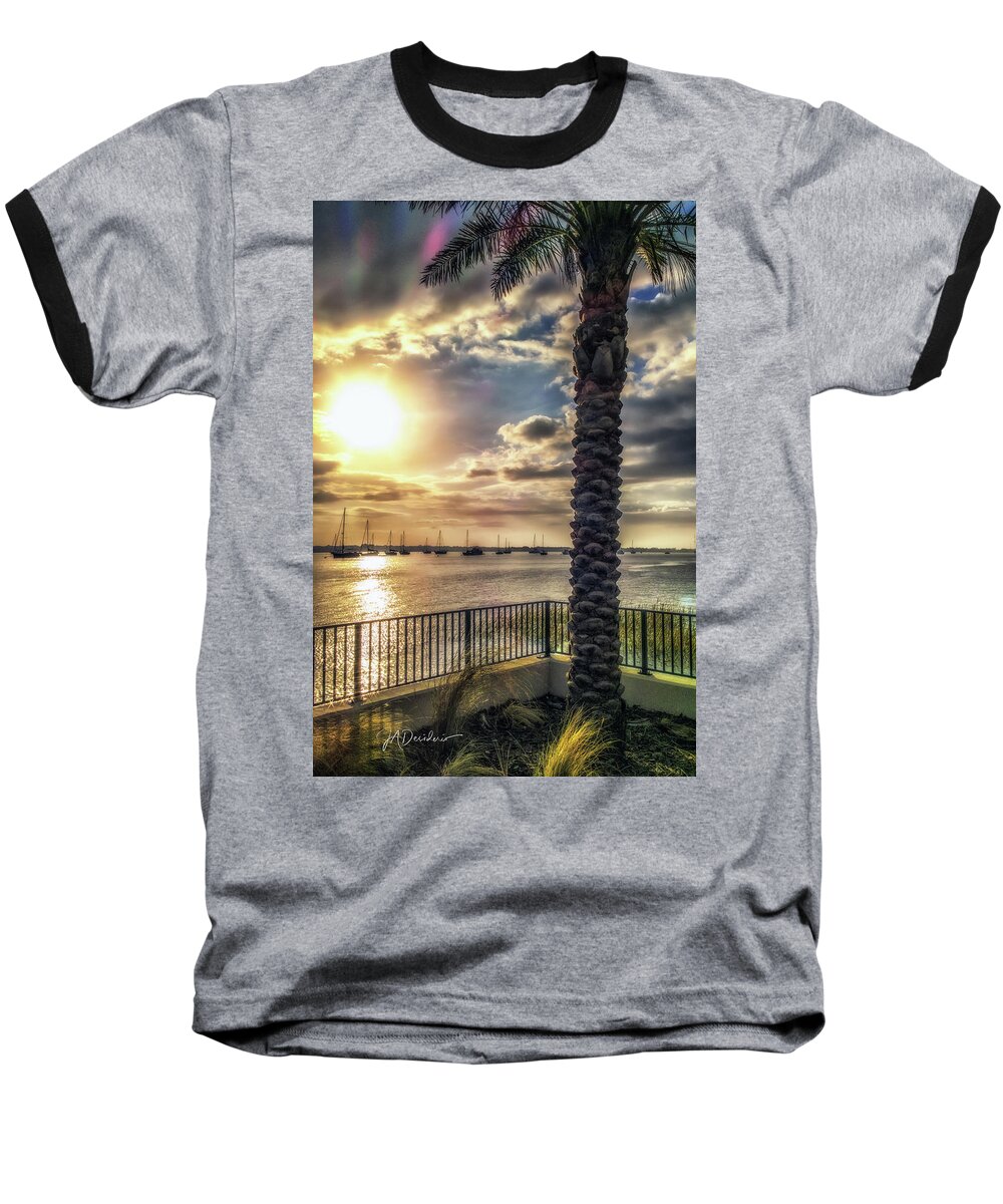 Sun Baseball T-Shirt featuring the photograph Sunrise Over the Matanzas by Joseph Desiderio