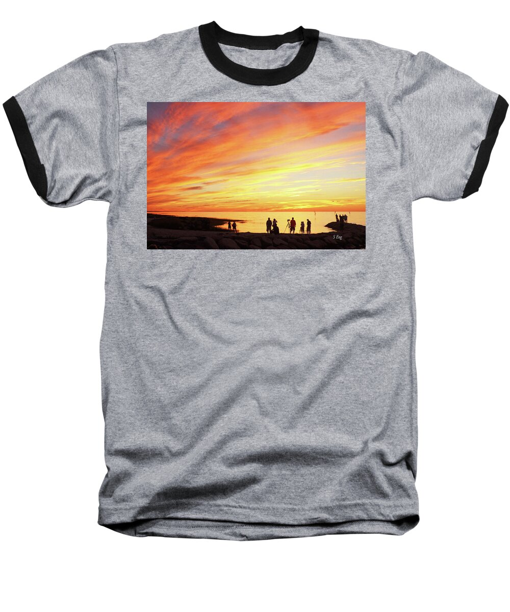 Landscape Baseball T-Shirt featuring the photograph Sunset Celebration 300 by Sharon Williams Eng