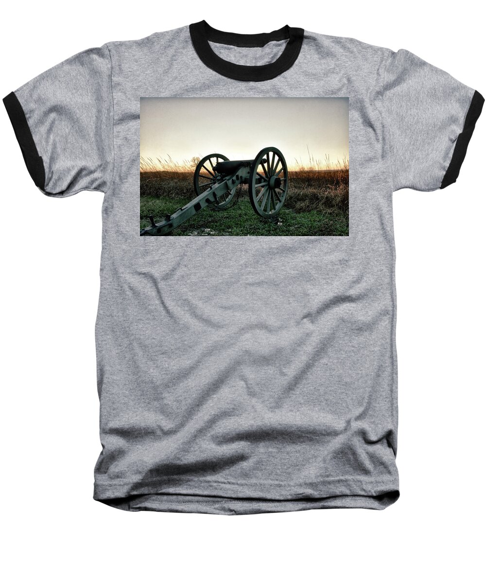 Ready Baseball T-Shirt featuring the photograph Sunset in Defense by Travis Rogers