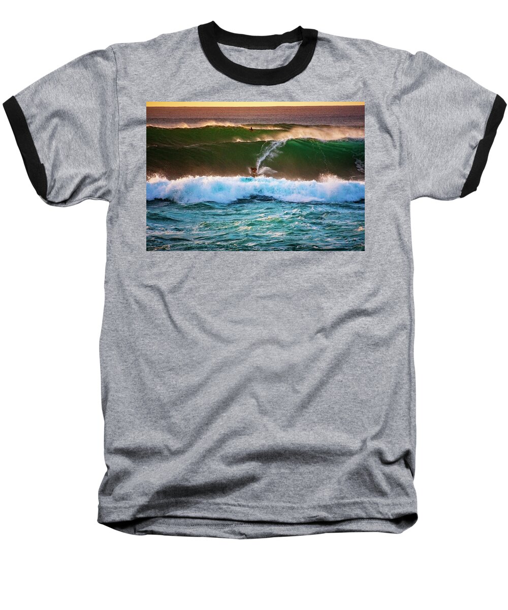 Surf Baseball T-Shirt featuring the photograph Sunset Ride by Anthony Jones