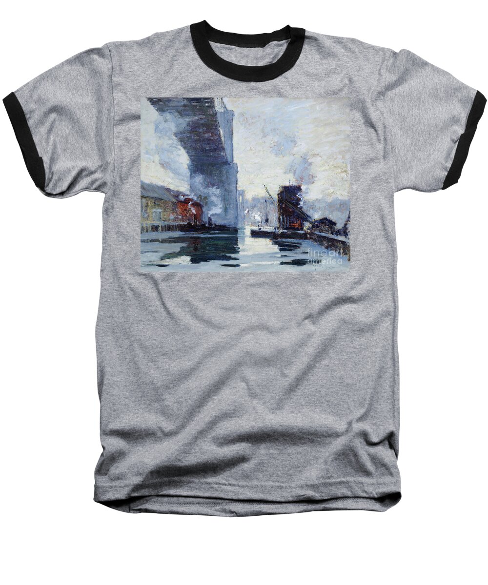 Bridge Baseball T-Shirt featuring the painting The Bridge, 1914 by Jonas Lie