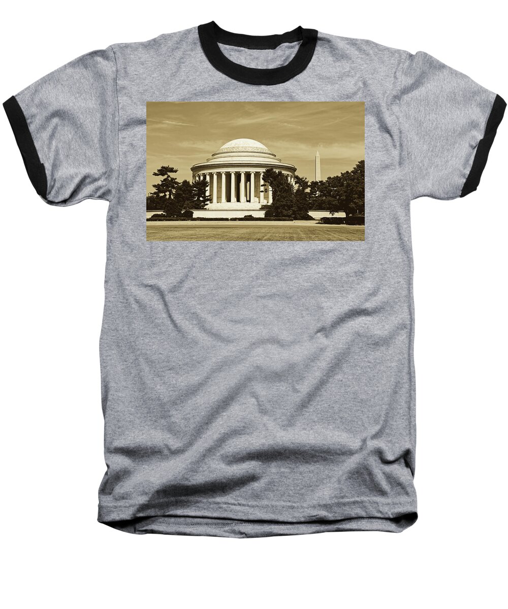 Jefferson Memorial Baseball T-Shirt featuring the photograph The Jefferson Memorial by Mountain Dreams