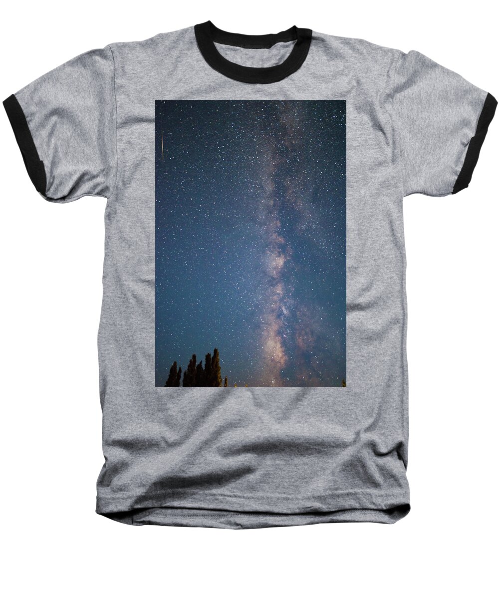Milky Way Baseball T-Shirt featuring the photograph The Milky Way in Arizona by Mark Duehmig