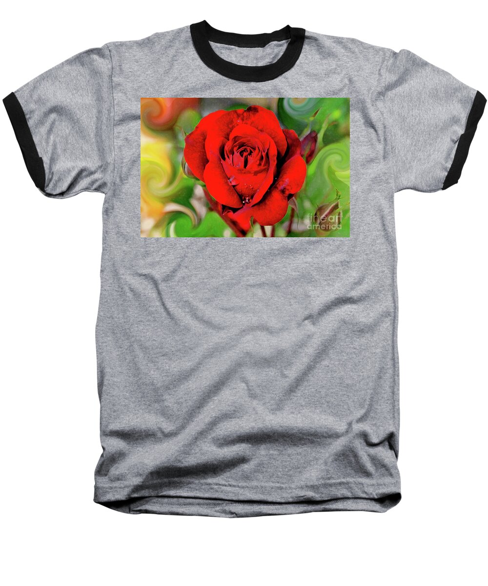 Rose Baseball T-Shirt featuring the digital art The One by Bill King